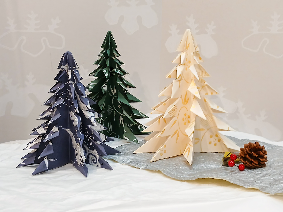 【期間限定】唐紙摺りからつくる 京からかみのクリスマスツリー
